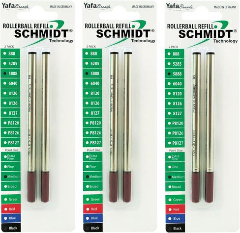 Schmidt Safety 5888 Ceramic Rollerball Broad Point 1.0mm Metal Tube, Blue, 6 Pack Blister (SC58167) in Saudi Arabia