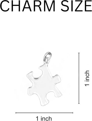 Unique Handmade Autism Awareness Charm - Ideal DIY Bracelet & Necklace Addition - Raise Awareness & Show Support - Ideal Gift for Autism Advocates in Kuwait