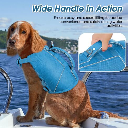 ASENKU Lightweight Dog Life Jacket,Dog Life Vest for Swimming Boating, Dog Swimming Vest with High Flotation Pet Life Jacket for Small Medium and Large Dogs in Saudi Arabia