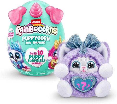 Rainbocorns Puppycorn Surprise Series 3 (Dalmation) من ZURU، حيوانات محشوة قطيفة قابلة للتجميع، بيضة مفاجأة، حزمة ملصقات، سلايم، قطيفة للكلاب، للأعمار من 3 سنوات فما فوق للفتيات والأطفال in Saudi Arabia