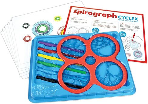 Spirograph - مجموعة Cyclex - مجموعة الفن - عجلة الاستنسل الدوارة تخلق تصاميم لا حصر لها - للأعمار 8+ in Kuwait
