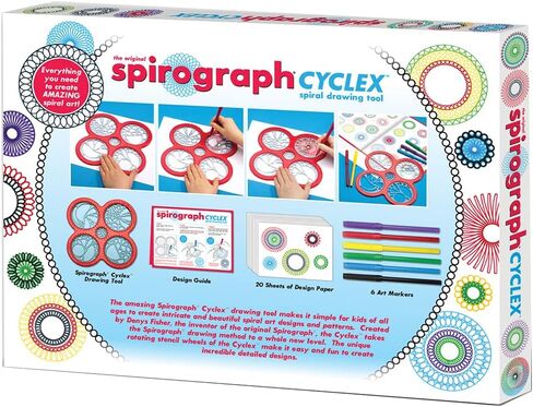 Spirograph - مجموعة Cyclex - مجموعة الفن - عجلة الاستنسل الدوارة تخلق تصاميم لا حصر لها - للأعمار 8+ in Kuwait