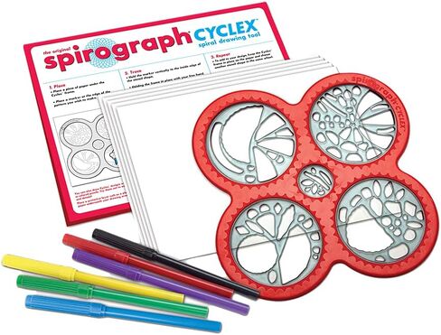 Spirograph - مجموعة Cyclex - مجموعة الفن - عجلة الاستنسل الدوارة تخلق تصاميم لا حصر لها - للأعمار 8+ in Kuwait