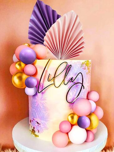 Jevenis 50 PCS Macaroon Rainbow Ball Cake Toppers Toppers Contlulful Rainbow Cake Topper Pastel Colls Cupcake Topcake لعيد ميلاد حفل زفاف الطفل in Kuwait