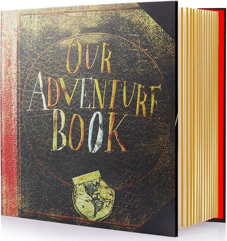 Scrapbook Photo Album Our Adventure Book - DIY Handmade Album Scrapbook Movie Up Travel Scrapbook for Anniversary, Wedding, Travelling, Baby Shower, etc (Travel Scrapbook) in Saudi Arabia