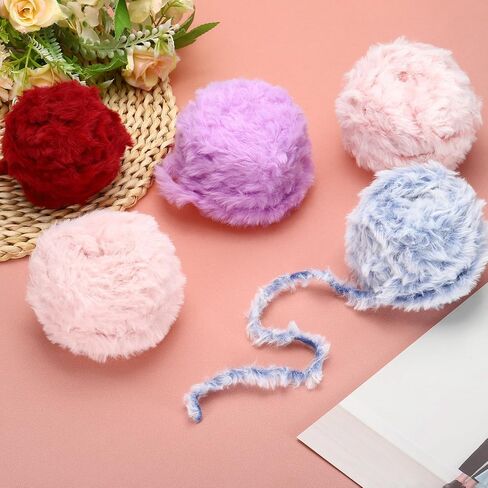 PATIKIL 70yds Faux Fur Yarn, Fuzzy Yarn Crochet Fluffy Yarn Soft Chunky Polyester Plush Fur Eyelash for Crocheting Knit Blanket Rug Sweater Scarf Hat Bear Craft, Camel in Saudi Arabia