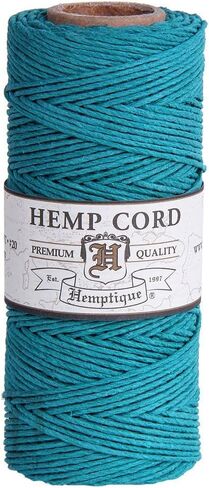 Hemptique Spool #48 Hemp Cord for Macramé & Jewelry Making - قم بإنشاء مشاريع جميلة ودائمة مع سلك الديكور المتميز - خيوط قطنية مصقول مع البطاطا والذرة للنهاية السلسة - ريفي in Kuwait