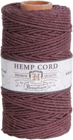 Hemptique Spool #48 Hemp Cord for Macramé & Jewelry Making - قم بإنشاء مشاريع جميلة ودائمة مع سلك الديكور المتميز - خيوط قطنية مصقول مع البطاطا والذرة للنهاية السلسة - ريفي in Kuwait