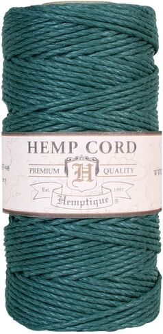 Hemptique Spool #48 Hemp Cord for Macramé & Jewelry Making - قم بإنشاء مشاريع جميلة ودائمة مع سلك الديكور المتميز - خيوط قطنية مصقول مع البطاطا والذرة للنهاية السلسة - ريفي in Kuwait