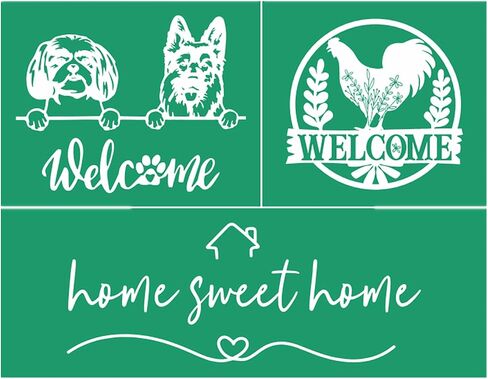 jajado Farmhouse Kitchen Screen Screen stencil stencil stencil stencil ، Quote Quotes Quotes محلية الصنع مزرعة المزرعة التي تصنع الإستنسل المحترقة للطلاء على الخشب/السيراميك/القماش الفني Craft 8.5x11 " in Kuwait