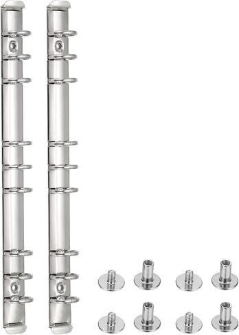 PATIKIL B5 9-Hole Ring Binder Mechanisms, 2 Set Binder Spines Replacement for Binder Planners, 2cm, Silver Tone in Saudi Arabia