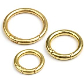jiesinlov 6pack spring o-reings ، مقاطع مفاتيح مستديرة لقطات ربط الخطاف ، حلقة مفتاح لأجهزة محفظة الاستبدال ، carabiner للمفاتيح ، ثلاثة قطر (gunmetal) in Kuwait