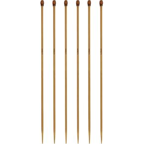 6Pcs 5mm Wooden Knitting Needle Straight Single Pointed US Size 8 for DIY Yarn Craft Set,Socks,Sweater, Nice Gift for Women Adults Kids Children Beginners