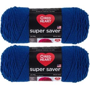 Bulk Buy: Red Heart Super Saver (2-Pack) (Royal, 7 oz Each Skein)