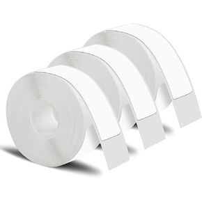 3 Rolls Label Maker Tape for Phomemo D30, 0.47""x 1.57""(12 x 40 mm) White Self-Adhesive Label Tape Sticker Thermal Paper, Household Storage Labels, Office School Supplies