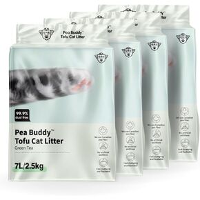 Pea Based Cat Litter, Dust Free Cat Litter, Low Tracking, and Natural Odor Control, Scented and Unscented (1 Pack, Charcoal-Unscented)