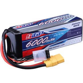 6000mAh 4S Lipo Battery 14.8V 70C Soft Pack with XT90 Connector for RC Car Truck Tank Boat Racing Hobby