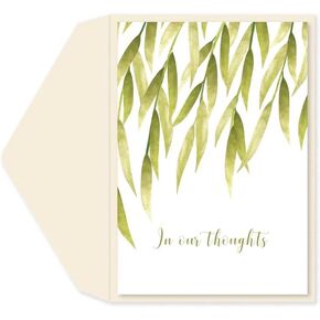 Graphique Watercolor Willow Sympathy Card | Condolence and Bereavement | Thinking of You | Grief and Loss | Family and Friends | Color-Coordinated Envelope | 5" x 7" (Single Card)