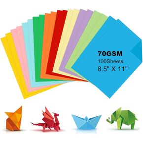 200 ورقة A4 ورقة ملونة ، 8.5 "× 11" ورقة النسخ اليدوية (10 ألوان) ، 70GSM ، بطاقة أوراق اوريغامي ملونة مزدوجة لعيد الشكر ، عيد الميلاد الفنية الحرف الحرف المدرسية المشاريع الملونة المشاريع الملونة