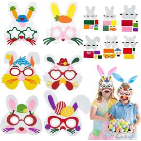 Easter Bunny Mask Craft Kits 316 PCS Easter Mask Craft Kits Easter Party Decorations for Spring Arts Craft Scholar Scholar -Home Project DIY Project ، 24 Sets