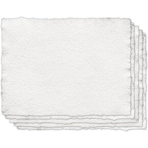 18" x 24" 100% Cotton Handmade Paper for Mixed Media, 200 GSM, 5 Sheets/Pack (CO2001824MM)