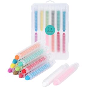 طباشير صحية بدون غبار مع حامل الورق - 20 قطعة ملونة للعب الفنون في الهواء الطلق غير السامة ، وألواح المدارس ، ورسم وكتابة الأطفال القابلة للغسل. in Kuwait