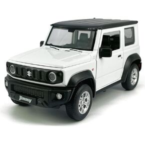 1:24 Scale 2021 Suzuki Jimny SUV Model Toy Car Metal Diecast Toy Vehicle, Doors Open, Light Sound, Pull Back, Toys for Boys Kids Gifts, Men Collection, Home Office Décor, Black