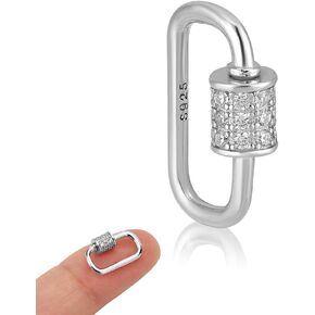 nbeads 925 sterling الفضة المسمار carabiner قفل المشابك ، 13.5x7.5mm مستطيل المسمار carabiner قفل قفل مقطع للمجوهرات صنع حقيبة يد ديي ، ذهبية