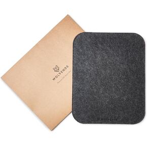 Premium Felt Mouse Mat | 8.66" x 11" | Slim Mouse Pad | Non-Slip Gaming Home/Office (Dark Gray)