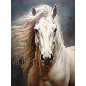 Eiflow DIY Horse Diamond Art Painting Kits for Adults, 5D Animal Diamonds Painting Kit Full Round Drill(12x16in/30x40cm)