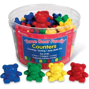 Learning Resources Bear Counters Set, Counting, Color & Sorting Toy, Set of 80, Ages 3+