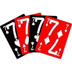 Large Print Playing Cards 2 Pack, Low Vision Playing Cards Big Numbers, Easy to Read Playing Cards for Visually Impaired, Seniors, Red Black Background is More Eye-catching