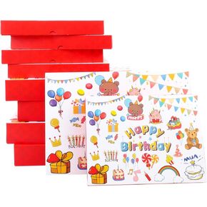 TIADYBOW 10Pc Christmas Shirt Gift Box, Extra Large Sturdy Paper Robe Boxes for Presents Wrapping,2 Assorted Different Sizes for Xmas Holiday Birthday Wedding Decor (Birthday)