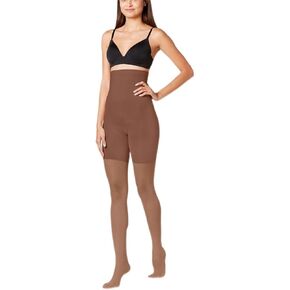 SPANX High Waist Shaping Mid-Thigh Sheers - Comfortable Tummy Control Shapewear - Sheer Pantyhose - No Visible Panty Lines - Color S4 - Size D