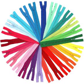 12" YKK #3 Coil Zippers ~ Assortment of Colors (25 Zippers) Made in USA~Great for Craft Projects