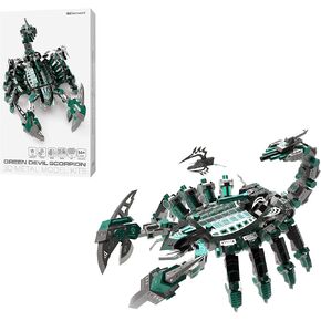 Microworld 3D Metal Puzzle Mechanical Red Devils Scorpion Challenge Animal Metal Earth Model Kits, Brain Teaser Jigsaw Puzzles DIY Art Craft Gift for Adults Men Boys