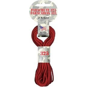 Pepperell BRAIDING PARA2106 Paracord Red 325 21'