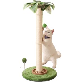Aplatho Tall cat Scratching Post for Kitten Large Cats, Sturdy cat Scratching Post Cute with Ball Track
