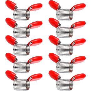 Bead Stopper for Jewelry Making 10pcs Bead Clamps with Red Handles Spring Bead Clamps Wire Ends Beaded Clip to Prevent Beads from Falling for DIY Bracelets and Necklaces (Red)