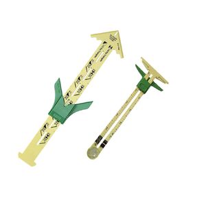 HONEYSEW 5-in-1 Sliding Gauge Measuring Sewing Ruler Tool for Sewing,Crafting, Marking Button Holes,Hem Gauge, Circle Compass, T Gauge (1PC Sliding Guage + 1pc No-Hassle Triangles Gauge)