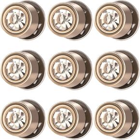 10 Pcs 10mm No Sew Crystal Buttons Mini Detachable Silver Rhinestone Brooches Pins Reusable for Women Clothes Jeans Shirt Waist Blouses Sweaters Hats
