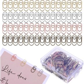 200pcs مقاطع ورقية قلب كبيرة لطيفة من الورق الورق الناعم الانتهاء من love love papercips in tinplate metal paper clips حامل المكاتب الورد الذهب 2x1.8 سم