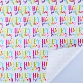 Happy Birthday Wrapping Paper for Kids Girls Women Adults Boys Men, 7 Sheets Colorful Letters Birthday Gift Wrapping Paper, Birthday Wrapping Paper Folded Flat 20x28 inches each