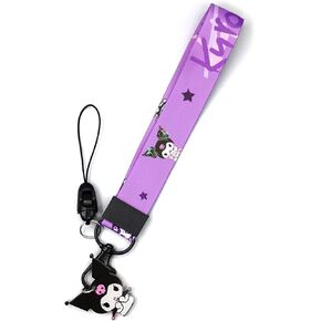 Lanyards Kurmoi Wristlet Strap for Key, Hand Wrist Lanyard Key Chain Holder, Wristlet Keychain for Women and Men, Wrist Lanyard for Keys, Cute Purple Keychain, 0.79x5.90in