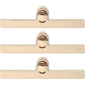uxcell 3Set Turn Lock Clasp, Press Lock Clasp Closure Twist Turn Locks Hardware Buckle Fasteners for Purse Leather Bag Handbag Making Accessories (97x10mm, Gold)