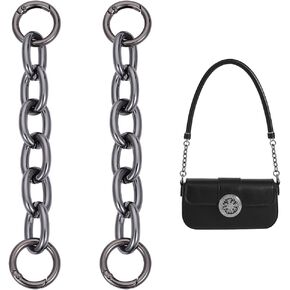 UNICRAFTALE 2Pcs 5.85" Bag Extender Chain Gunmetal Handbags Purse Extender Chain Purse Strap Replacement Purse Accessories Bag Charms for Handbags Purse Making Supplies