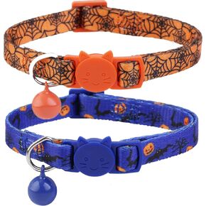 Halloween Cat Collar Set of 2 Kitten Collars