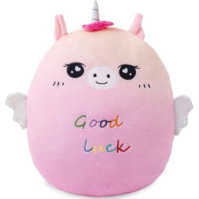12’’ Good Luck Unicorn Plush Pillow Soft Unicorn Plush Hugging Pillow Toy Cute Unicorn Stuffed Animal Doll Plushie Christmas Birthday Festival Gifts for Kids Girls
