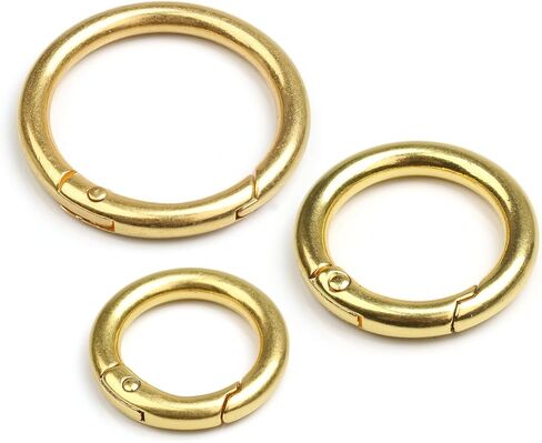 jiesinlov 6pack spring o-reings ، مقاطع مفاتيح مستديرة لقطات ربط الخطاف ، حلقة مفتاح لأجهزة محفظة الاستبدال ، carabiner للمفاتيح ، ثلاثة قطر (gunmetal) in Kuwait