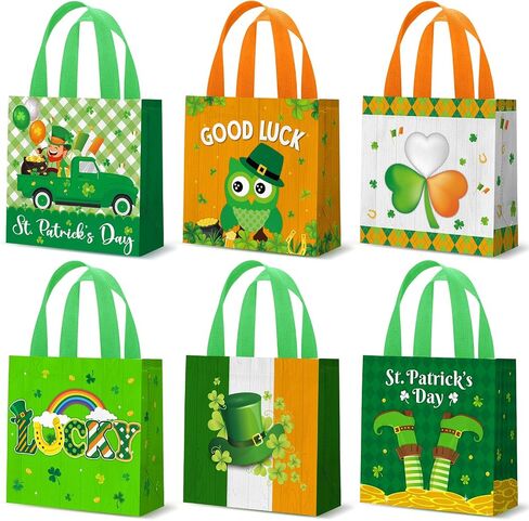 Wesnoy 48 Pieces Halloween Treat Gift Bags Bulk Reusable Halloween Tote Bags with Handles Pumpkin Vampire Mummy Non Woven Goodie Basket for Trick or Treat Party Favors, 7.8 x 7.8 x 3.5 Inch in Saudi Arabia